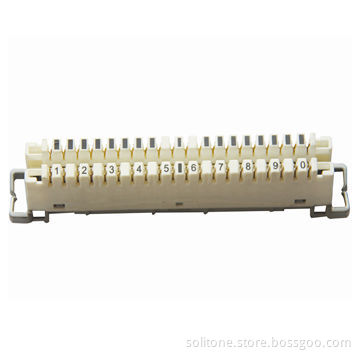 10-pair Krone Module, Made of ABS Material, Sized 122 x 18 x 43mm
